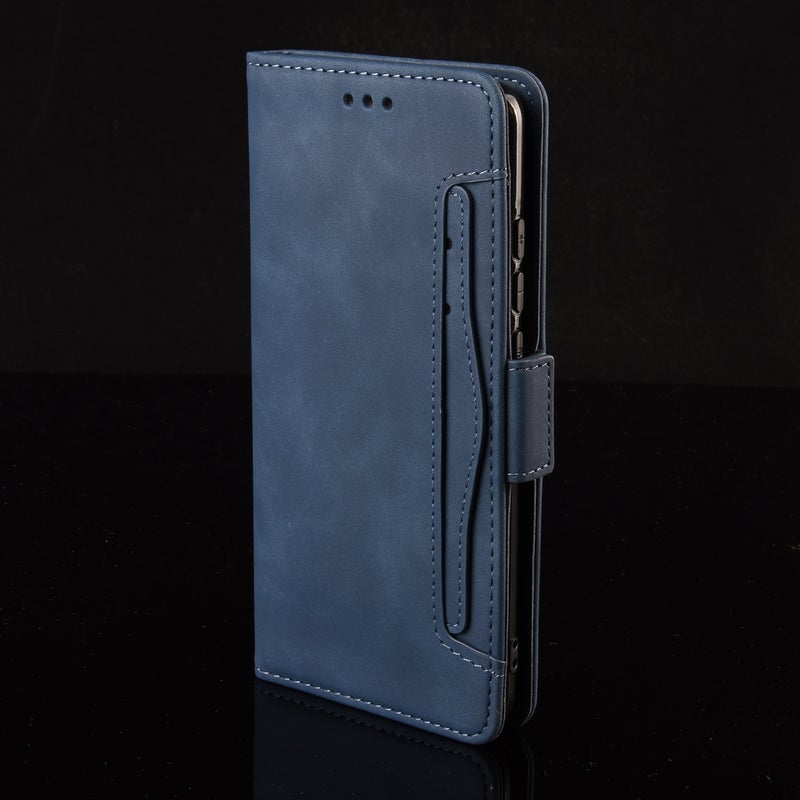 HuHa Case Cover For Nothing Phone 2a Skin Feel Calf Texture Card Slots Leather Phone Case(Blue) - Image 2