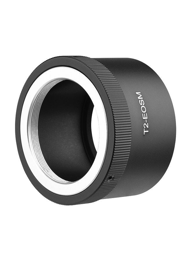 Manual Lens Mount Adapter Ring Aluminum Alloy for T2-Mount Lens to Canon EOS M1/M2/M3/M5/M6/M6 Mark II/M10/M50/M100/M200 EF-M Mount Mirrorless Camera  - Image 1