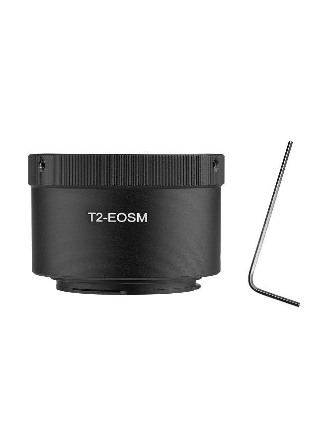 Manual Lens Mount Adapter Ring Aluminum Alloy for T2-Mount Lens to Canon EOS M1/M2/M3/M5/M6/M6 Mark II/M10/M50/M100/M200 EF-M Mount Mirrorless Camera  - Image 3