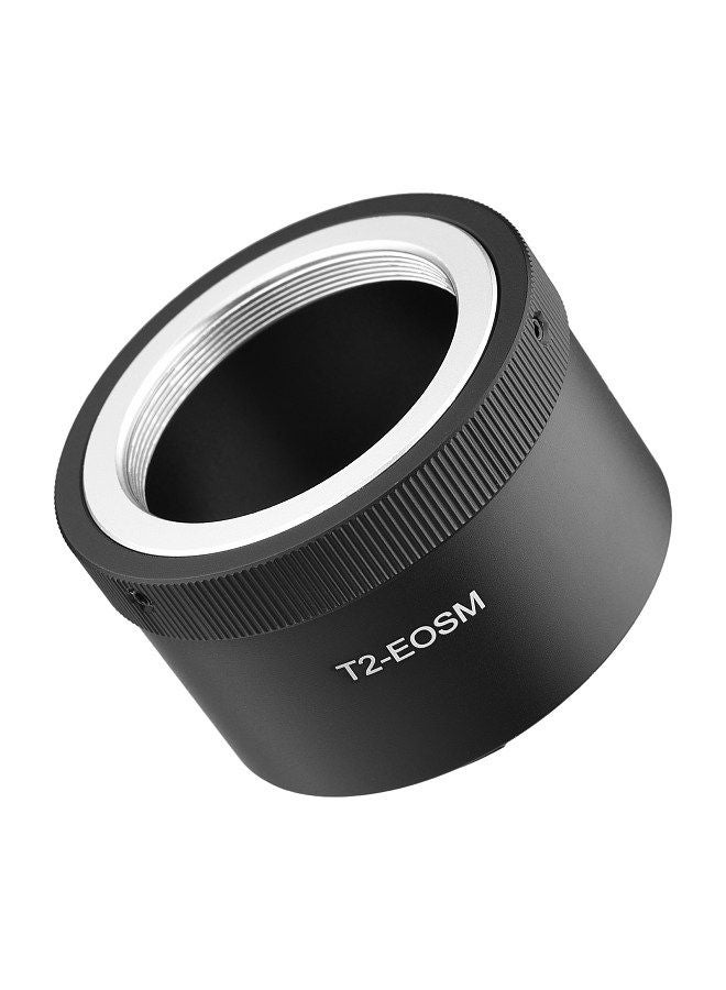 Manual Lens Mount Adapter Ring Aluminum Alloy for T2-Mount Lens to Canon EOS M1/M2/M3/M5/M6/M6 Mark II/M10/M50/M100/M200 EF-M Mount Mirrorless Camera  - Image 2