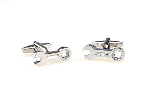 MRCUFF Wrenches Wrench Pair Cufflinks in a Presentation Gift Box & Polishing Cloth - Image 3