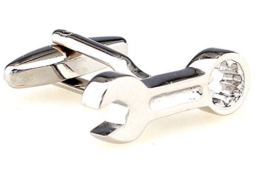 MRCUFF Wrenches Wrench Pair Cufflinks in a Presentation Gift Box & Polishing Cloth - Image 1