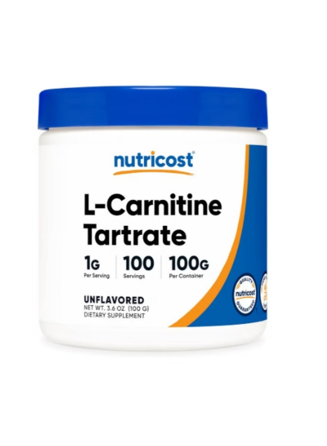 Nutricost L-Carnitine Tartrate, Unflavored, 3.6 oz (100 g) - Image 1