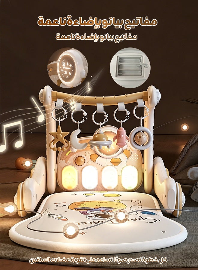 Aurlar 5-in-1 Baby Play Mat Activity Gym – Musical Activity Center with Piano, Lights & Walker, Soft Washable Cushion, Bluetooth Music, Perfect Baby Gift for Tummy Time & Learning - Image 3