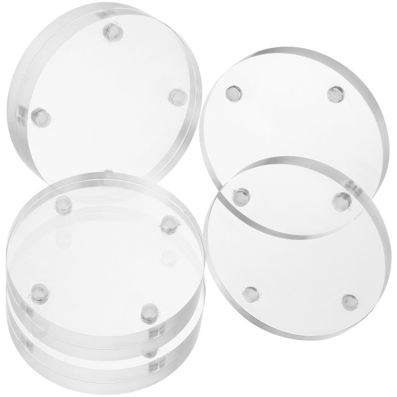 4pcs Round Magnets Magnetic Photo Picture Frame Mini Photo Display Discs - Image 1