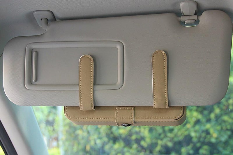 KolorFish Tissue Holder, Car Back Seat Headrest Hanging Tissue Holder with PU Leather, Multi-use Tissue Box Holder for Car Decoration (Beige) - Image 3