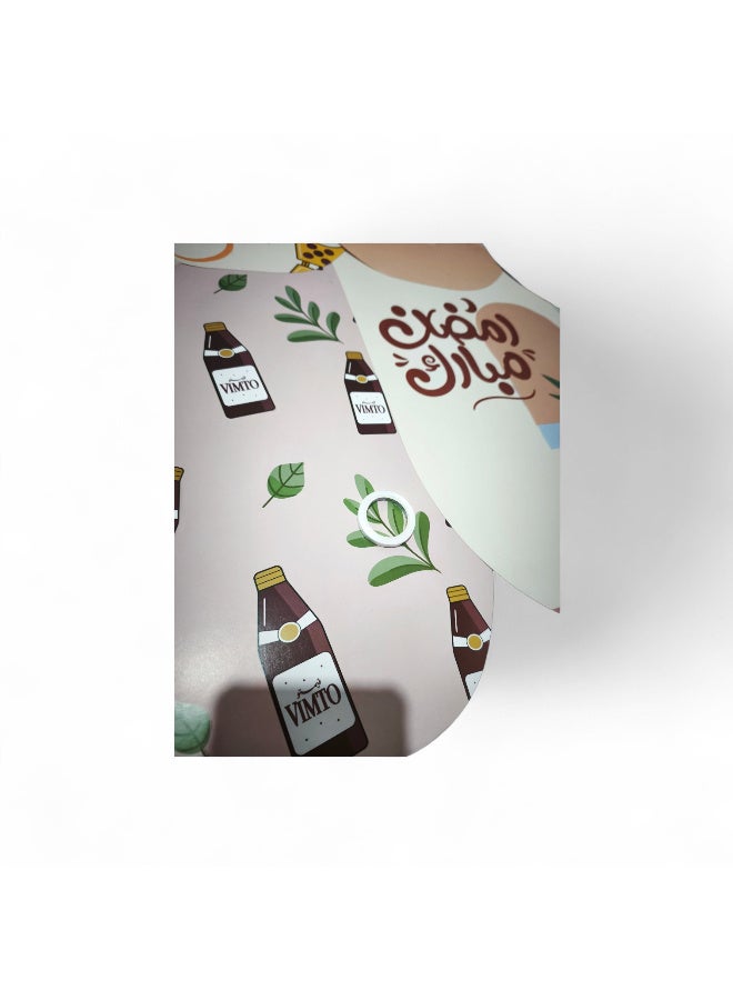 زينة معلقة لشهر رمضان مصنوعة من ورق كرافت مع خيط - Image 2