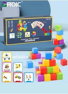 GROIC 40 Pcs Cubes Math Manipulatives Stacked Blocks Toys For Kids, Educational Counting Toys Classroom Learning Supplies, Preschool Plastic Counting Blocks for Kindergarten Homeschool Learning  - Image 1