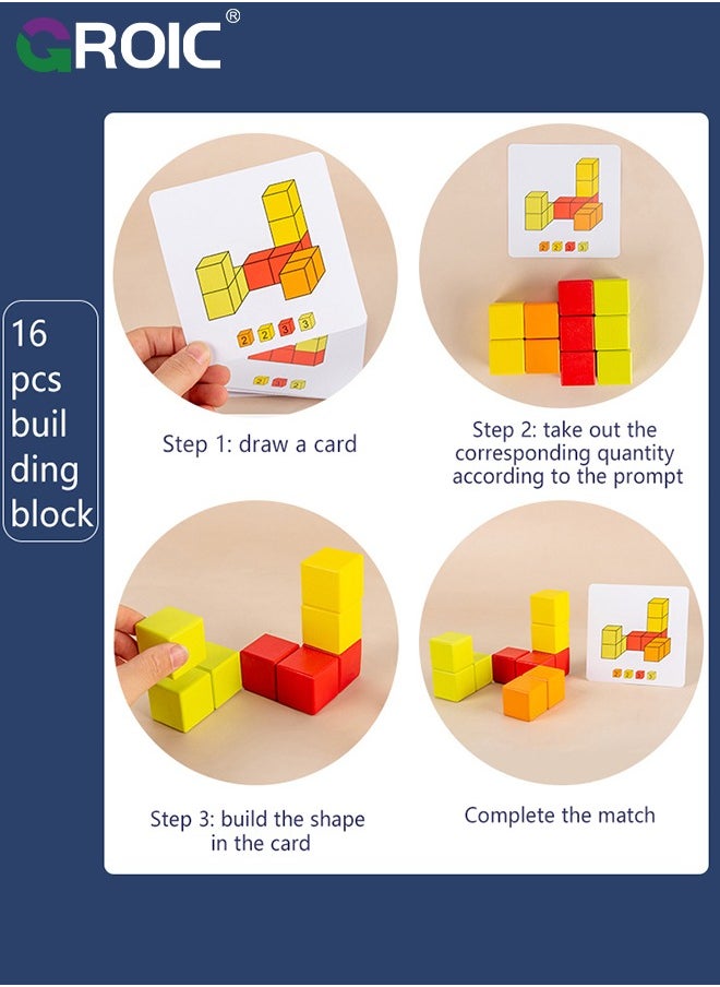 GROIC - 40 Pcs Cubes Math Manipulatives Stacked Blocks Toys For Kids, Educational Counting Toys Classroom Learning Supplies, Preschool Plastic Counting Blocks for Kindergarten Homeschool Learning - Image 1