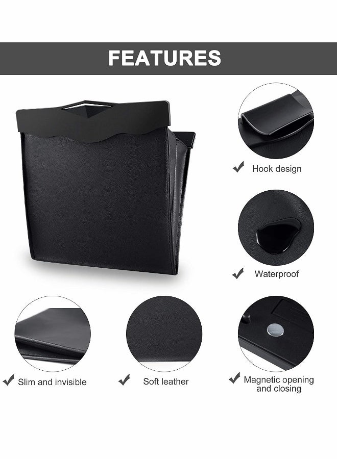 Garbage Bag for Car, Multipurpose Hanging Car Trash Bags with Smart LED, Waterproof Trash Can for Car Back Seat with 15 PCS Disposable Garbage Bags (Black) - Image 2