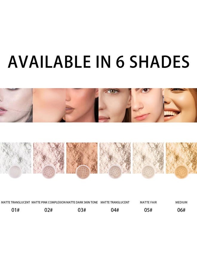 LemonSac 2PCS Loose Face Powder, Oil Control Minimizes Pores and Fine Lines, Loose Baking Face Setting Powder Makeup, Oil Control Soft Focus Effect Make Up, Matte Ultra Flawless Finish,8g (02# Pink Complexion) - Image 2