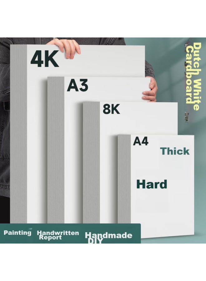 Surada Dutch White Cardstock 50 Sheets 8k Thick Hard Cardboard For Diy Crafts, Drawing, Photography, Children's Kindergarten Art, Paper Cutting 180g White Cardboard Diy 210 Art Sketching - Image 3