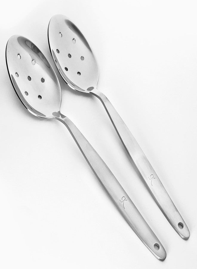 BNAZIND Kunz Spoon Set | 8 Inch Small Perforated Spoons | 304 Stainless Steel 7 Holes Sauce Chef Spoon - Image 4
