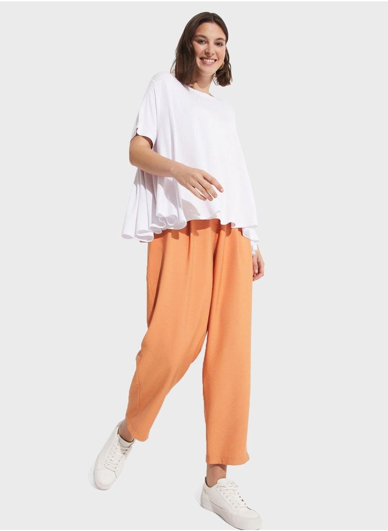 جون تيشيرت بياقة دائرية بقصة فضفاضة - Image 5