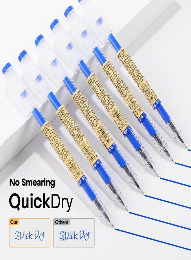 RIANCY 12 Pack Blue Gel Ink Pens, 0.35mm Extra Fine Point, Smooth Writing Rollerball Pens, Japanese Style Quick Dry No Smear No Bleed Ballpoint Pens for Journaling Note Taking Office School Supplies - Image 4