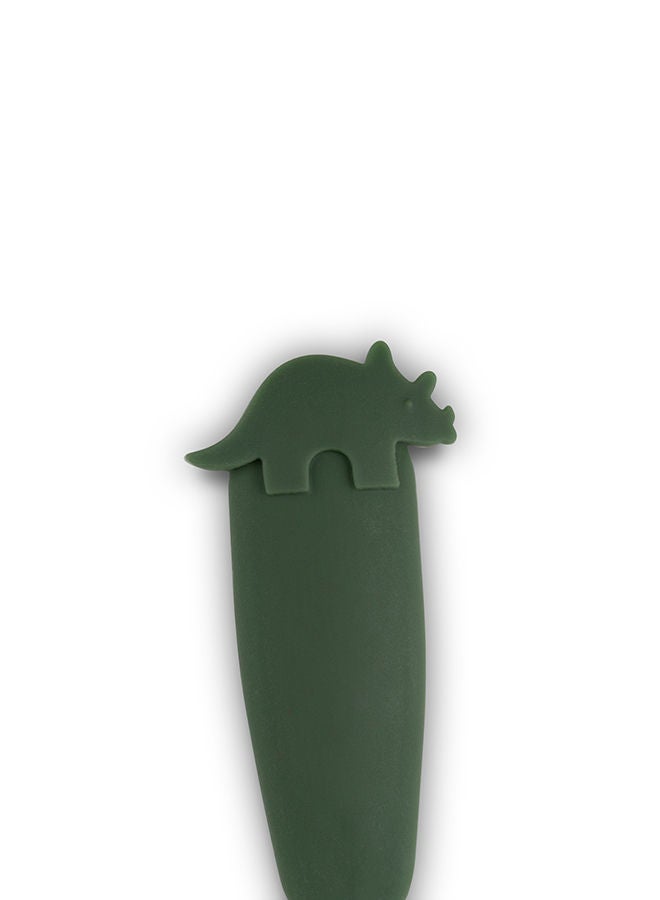 Citron 3 Pieces Toddler Cutlery Set, Stainless Steel And Silicon Utensil Spoon, Fork And Knife Set, Flatware Cutlery Set For Kids - Dino Green  - Image 4