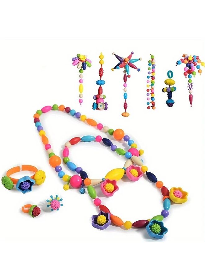 200pcs Colorful Pop Beads DIY Building Toy Educational Stacking Kit For Kids - Image 5