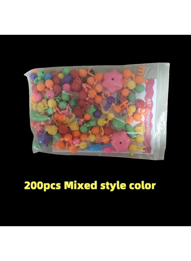 200pcs Colorful Pop Beads DIY Building Toy Educational Stacking Kit For Kids - Image 1