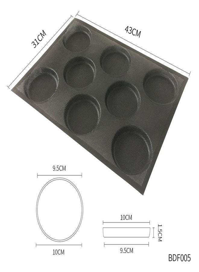 BLUE DROP Bluedrop Silicone Hamburger Bread Forms Perforated Bakery Molds Non Stick Baking Sheets Fit Half Pan Size - Image 2