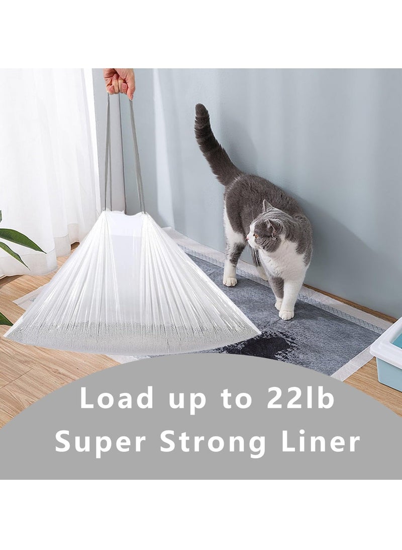 Generic Cat Litter Box Liners, Waste Litter Drawer Liners/Refills for Automatic Litter Boxes, Heavy Duty 2mil Thick with Drawstring, Unscented 25 Count  - Image 5