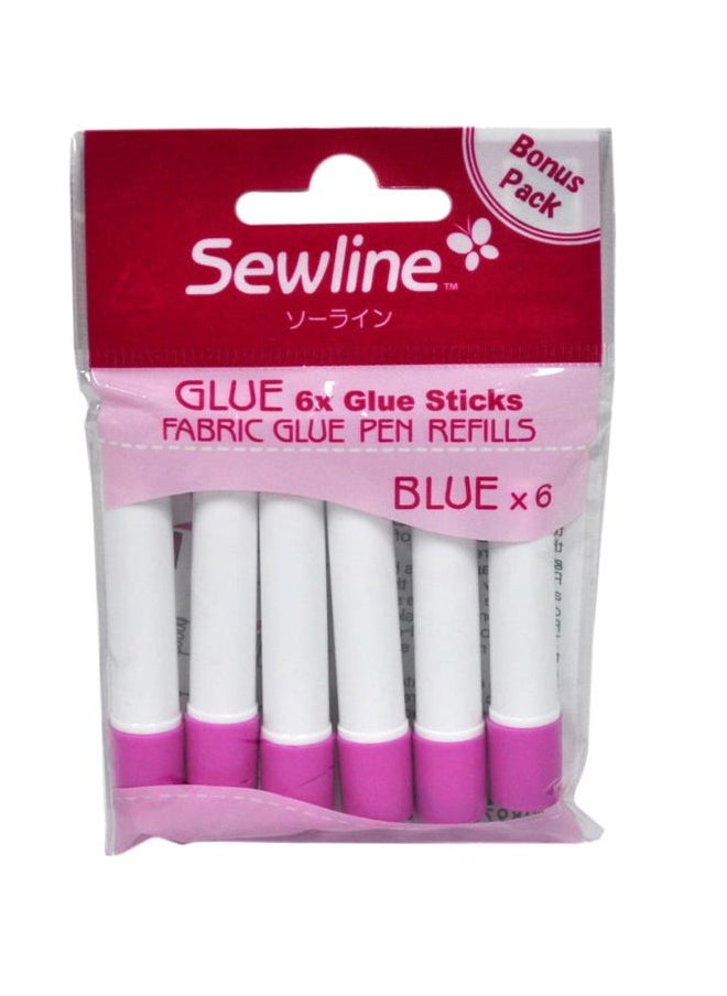 Sewline Premium Quality Blue Refill for Glue Pen Fabrics Quilting Notion 6 Pack 