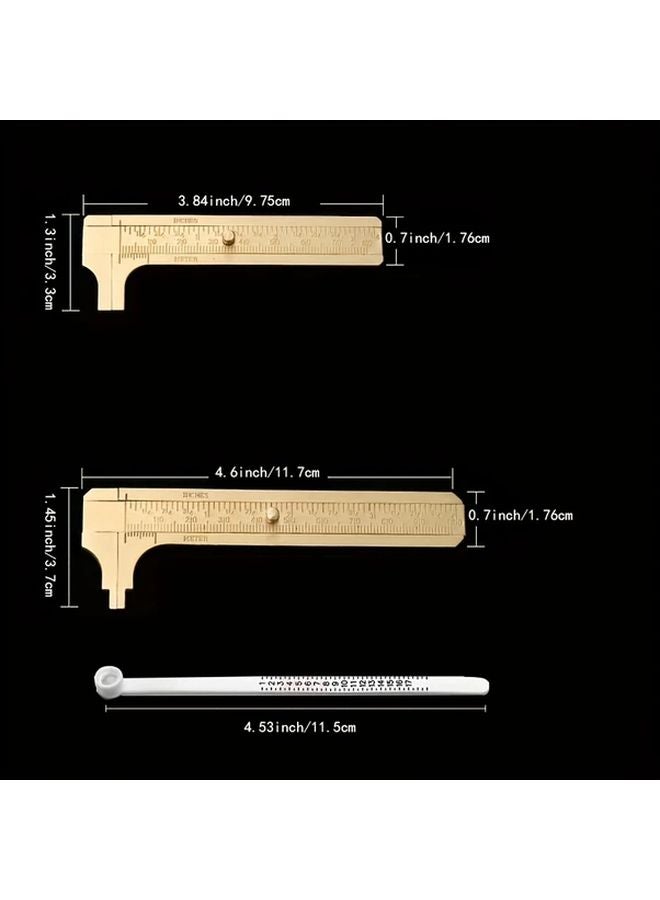 Bronze 0 80mm Vernier Caliper And Ring Sizer Set For Jewelry Measurement - Image 5