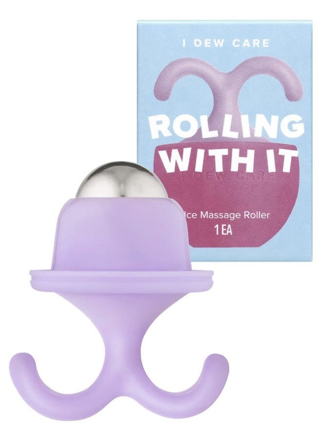 I DEW CARE Facial Tool - Rolling with It | Cooling Stick Skincare Tool, Depuffing Ice Face Roller, with Cap, Gift, Reusable and Hygenic, Travel Size, FSC Packaging, Face Massage Self Care  - Image 1
