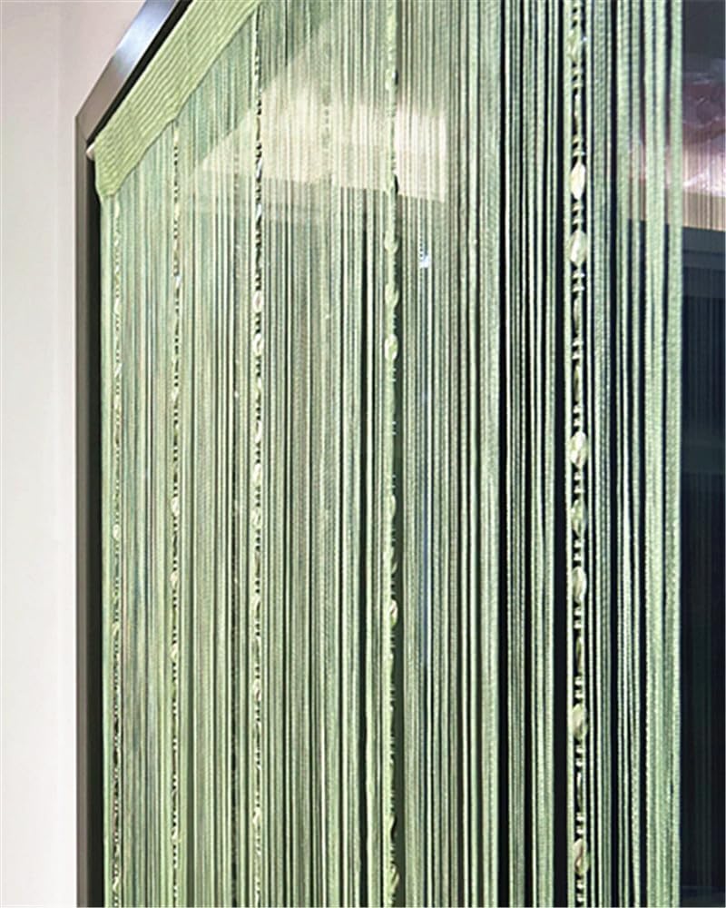 ave split 100cmX200cm Decorative Door String Curtain Beads Wall Panel Fringe Window Room Divider Blind for Coffee House Restaurant Parts Door Divider Beads Tassel Screen Decoration (Fruit green25£© - Image 3