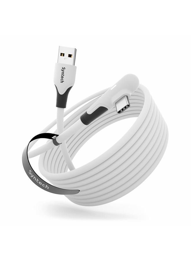 Link Cable 16FT Compatible with Meta/Oculus Quest 3/Quest 3S, Pico 4/Ultra Accessories VR Headset, High Speed Data Transfer Cord USB 3.0 Cable Type C LED Light for Gaming PC/Steam VR