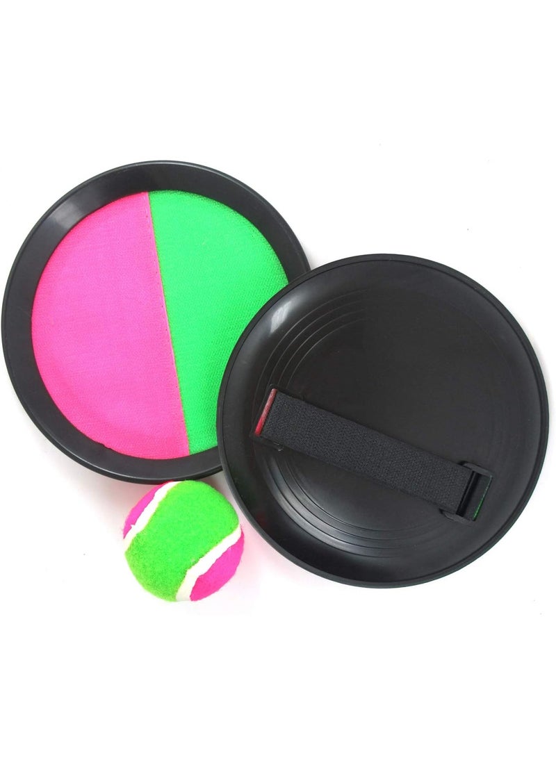 Fun paddle toss and catch ball game set self-stick disc paddles and toss ball perfect for indoor/outdoor interactive - Image 2