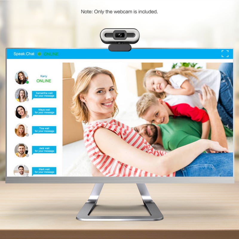 4K USB Plug and Play Webcam with Built-in Microphone Lighting for Live Stream Video Call Video Conference Online Teaching - Image 5