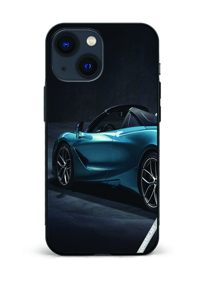 COVERSCART Protective Case Cover For Apple iPhone 13 Mini Beautiful Blue Car Design Multicolour