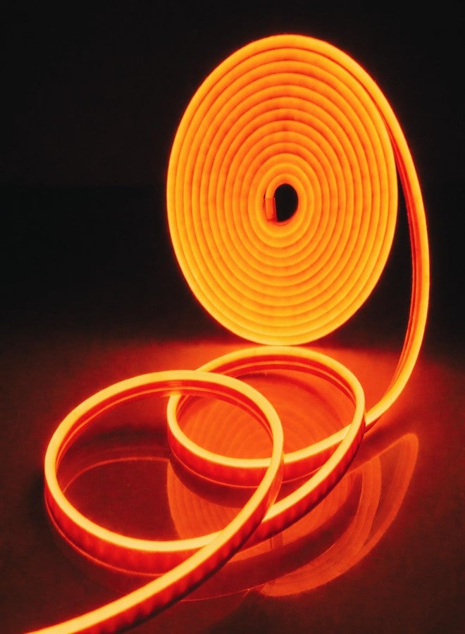 KAVYARA 5 Meter Flexible LED Neon Strip Light with Adapter | Waterproof Orange Rope Light for Home Décor, DIY, Indoor Outdoor Use | Energy Efficient Neon Flex Strip (Orange - 5M) - Image 1