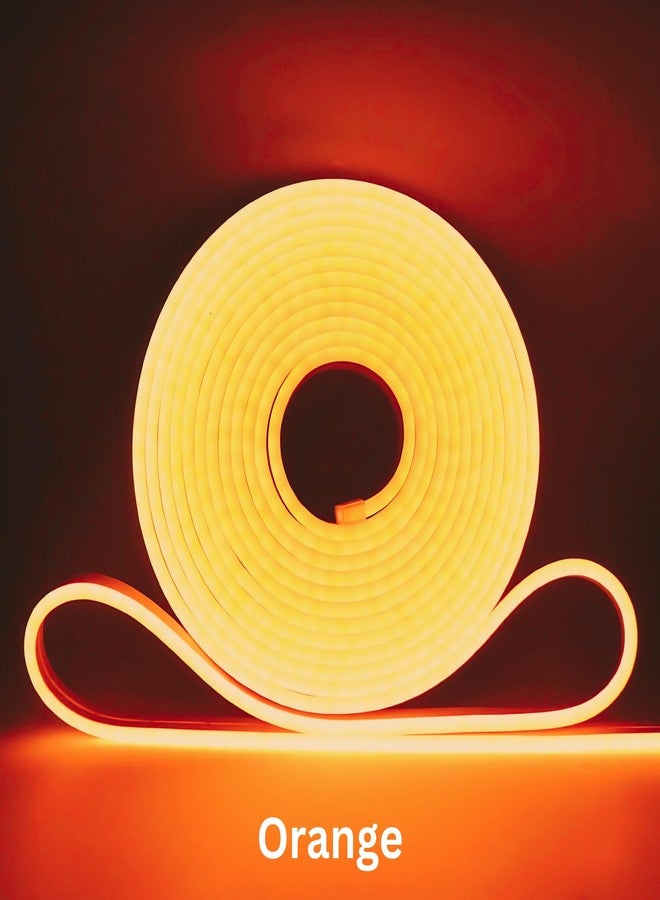 KAVYARA 5 Meter Flexible LED Neon Strip Light with Adapter | Waterproof Orange Rope Light for Home Décor, DIY, Indoor Outdoor Use | Energy Efficient Neon Flex Strip (Orange - 5M) - Image 3