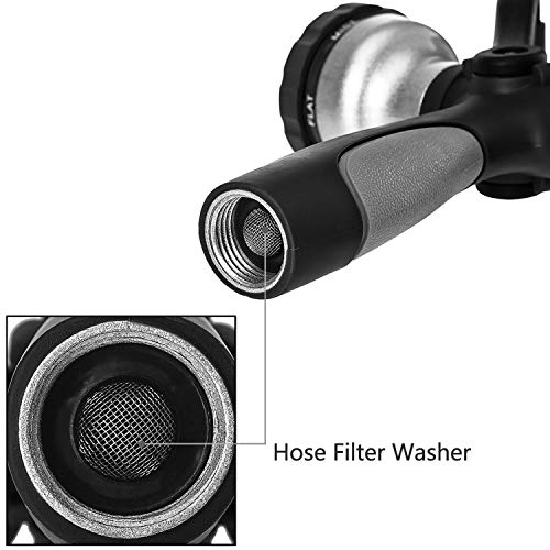 GREEN MOUNT New Patent Garden Hose Nozzle, Heavy Duty Water Nozzle, High Pressure Fireman Style Nozzle with Ergonomic Handle to Water Lawn and Garden, Black - Image 5