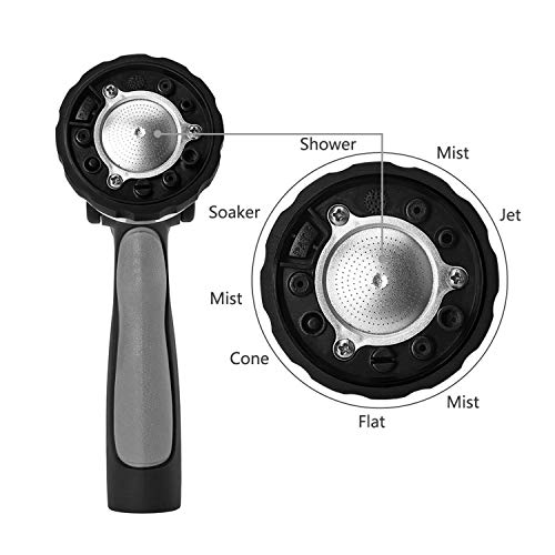 GREEN MOUNT New Patent Garden Hose Nozzle, Heavy Duty Water Nozzle, High Pressure Fireman Style Nozzle with Ergonomic Handle to Water Lawn and Garden, Black - Image 2