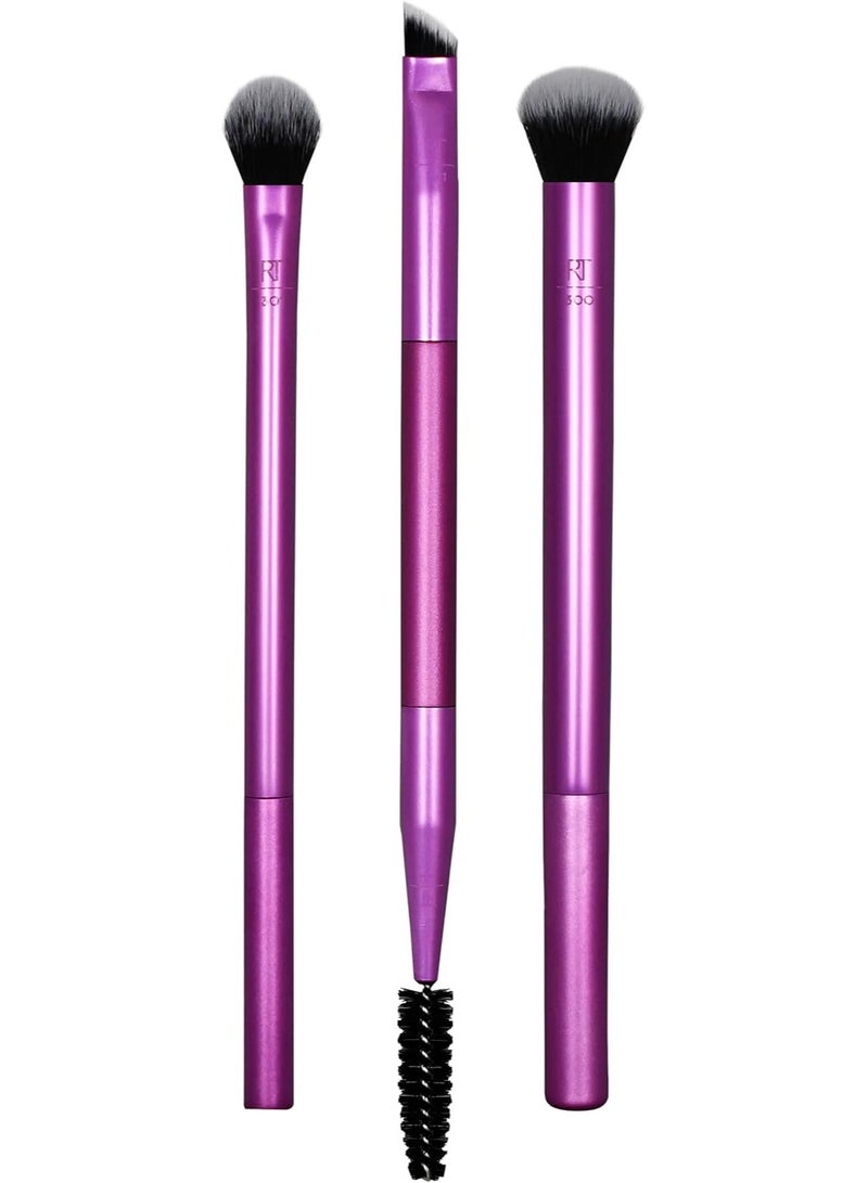 REAL TECHNIQUES Eye Shade & Blend Brushes For Easy Two Color Shadow Application Pink - Image 2