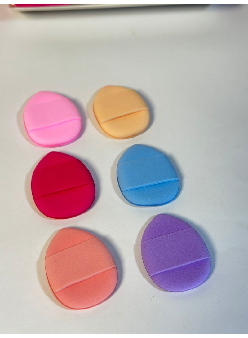 Powder Sponge Fingertips - Mini Airbrush Finger Size Makeup Sponge - Assorted Colors, 6 Pieces - Image 3