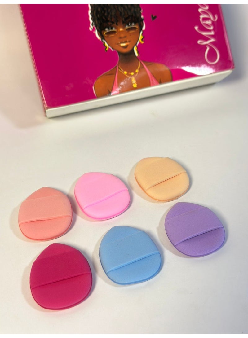 Powder Sponge Fingertips - Mini Airbrush Finger Size Makeup Sponge - Assorted Colors, 6 Pieces - Image 4