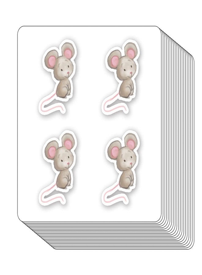 GUVSPTI Cute Mouse Stickers 1in for Scrapbooking, Arts, Craft, Kids DIY Journals 80-Pack - Image 1