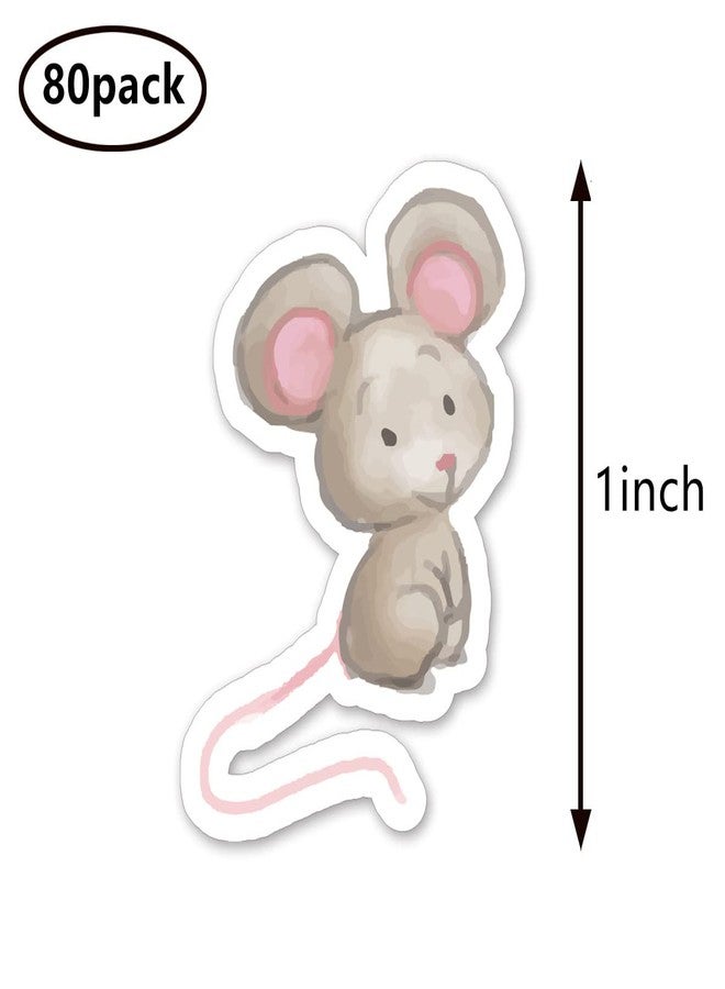 GUVSPTI Cute Mouse Stickers 1in for Scrapbooking, Arts, Craft, Kids DIY Journals 80-Pack - Image 2