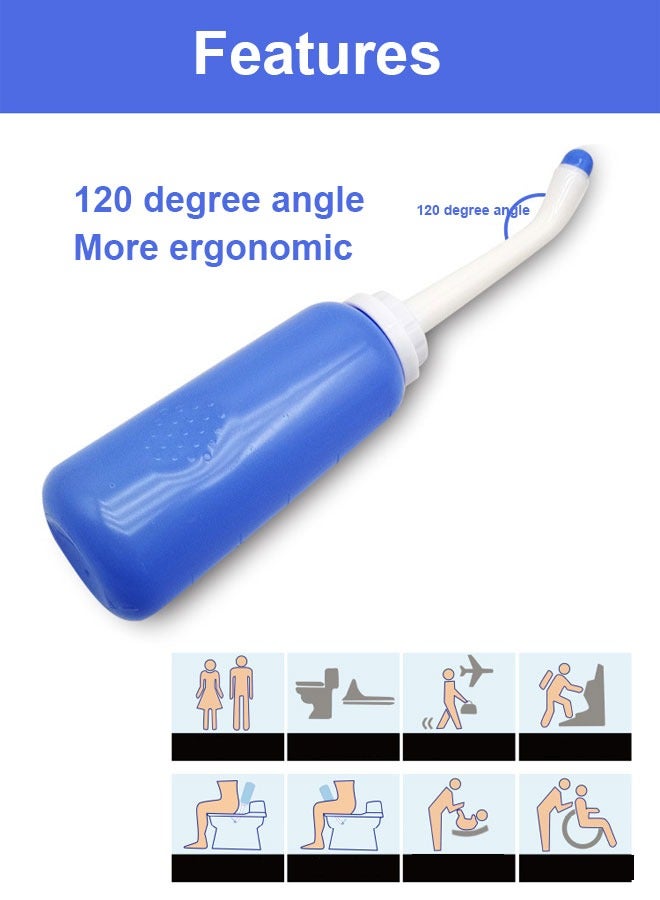 BOUND MOAT Portable Bidet Sprayer And Travel Bidet With Hand Held Bidet Bottle 500ML (Blue Color) - Image 3