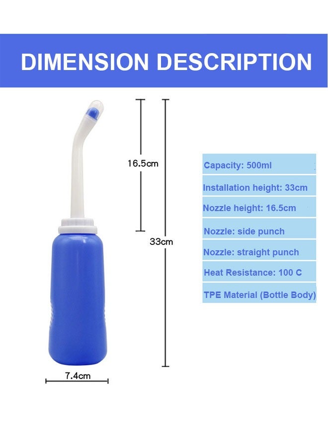 BOUND MOAT Portable Bidet Sprayer And Travel Bidet With Hand Held Bidet Bottle 500ML (Blue Color) - Image 5