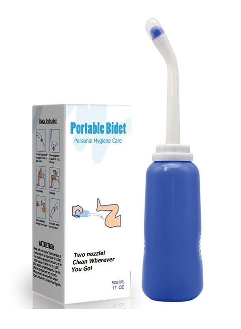 Portable Bidet Sprayer And Travel Bidet With Hand Held Bidet Bottle 500ML (Blue Color)