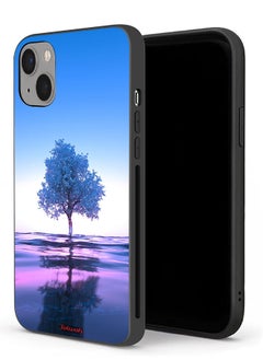 Tolwak Apple iPhone 13 mini Protective Case Tree Neon Body Of Water Reflection Digital Art  - Image 1