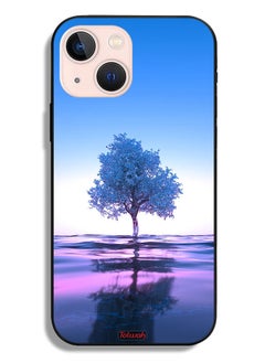 Tolwak Apple iPhone 13 mini Protective Case Tree Neon Body Of Water Reflection Digital Art  - Image 2