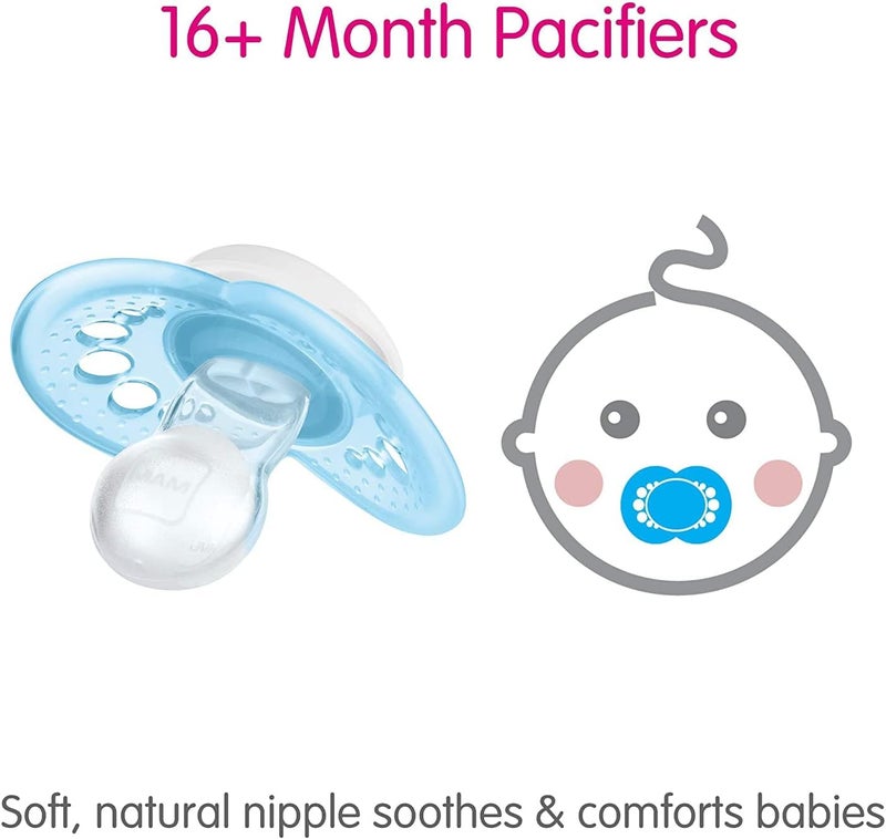 MAM Original Matte Baby Pacifier, Shape Helps Promote Healthy Oral Development, 4 Pack, Unisex, 6+ Months - Image 4