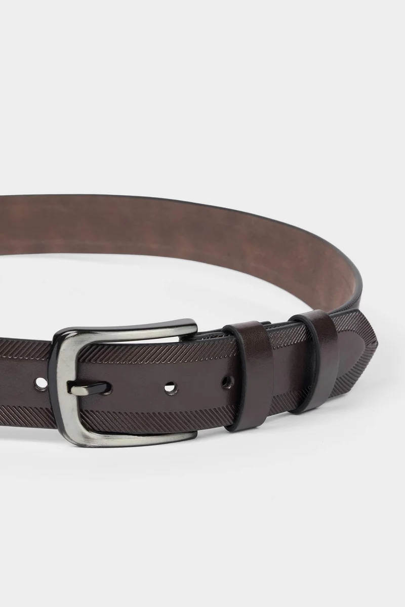 Defacto Man Rectangle Clasp Faux Leather Jean Belt