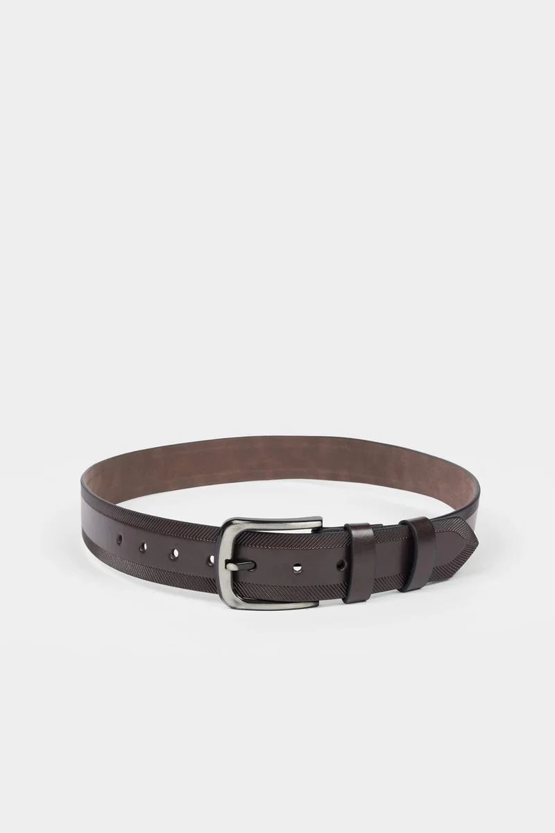 Defacto Man Rectangle Clasp Faux Leather Jean Belt