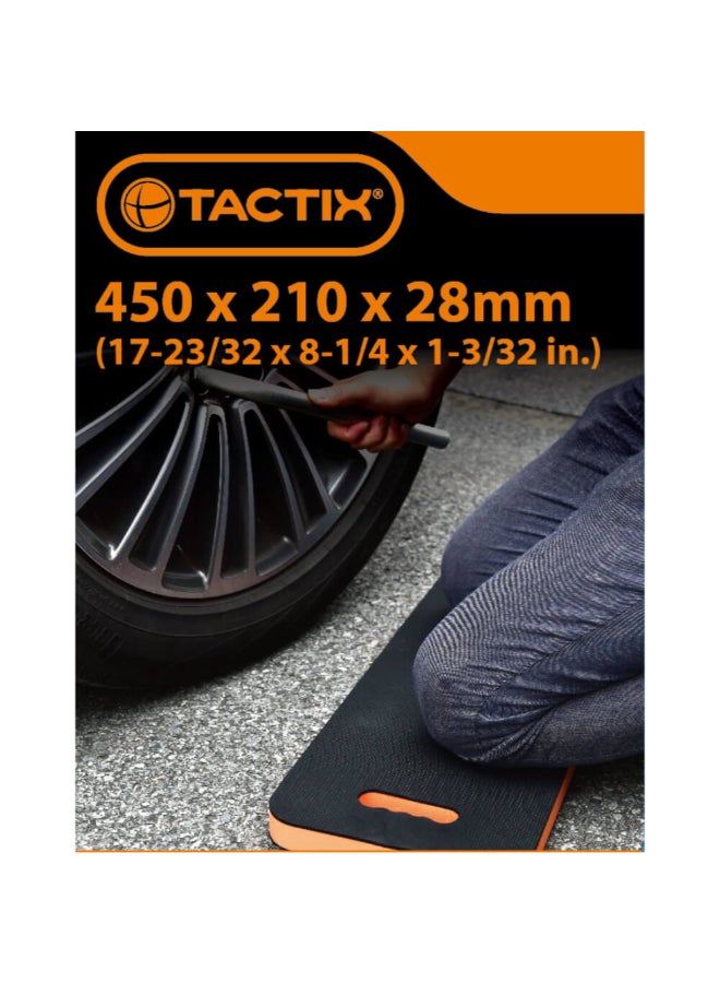 Tactix Lightweight and Portable Rubber Knee Mat Black and Orange 2.8 x 21 x 45 cm 482021 - Image 2